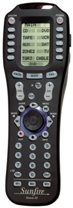 Sunfire Theater Grand Receiver 3 Remote