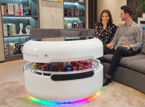 SpaceAge Coffee Table Has Builtin Fridge, Speakers