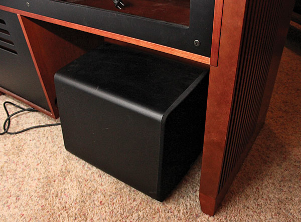 subwoofer on the floor